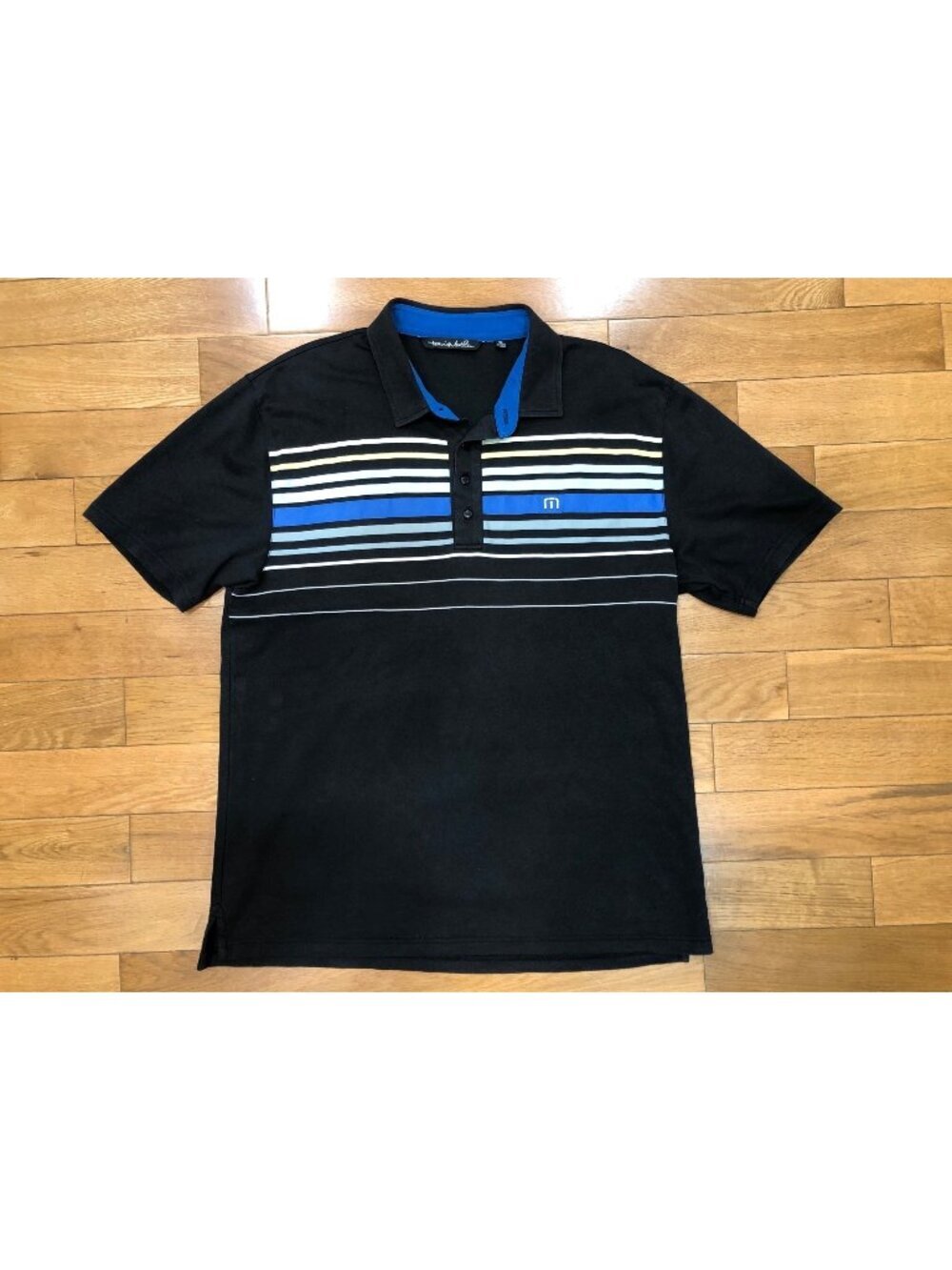 Travis Mathew Black Short Sleeve Polo Luxury Country Club Coastal Size XL
